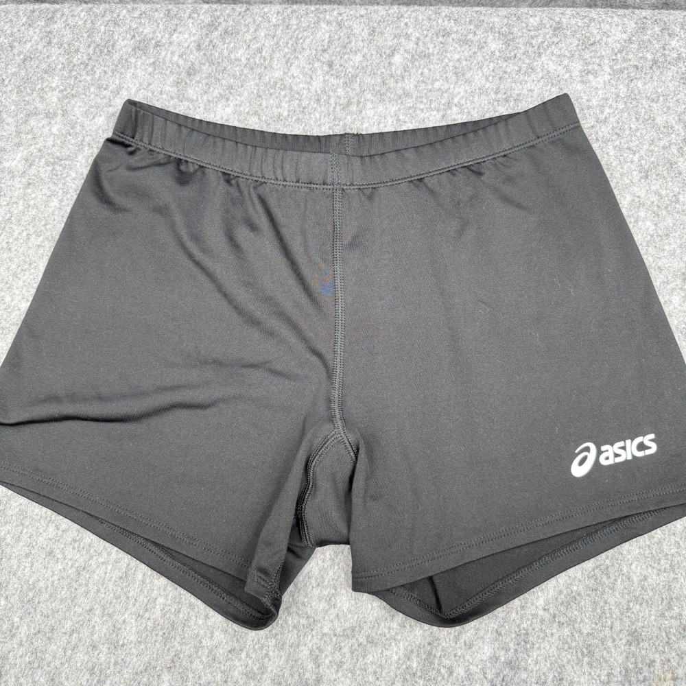 Asics Black Womens Performance Compression Large 4 Inch Spandex Court Shorts